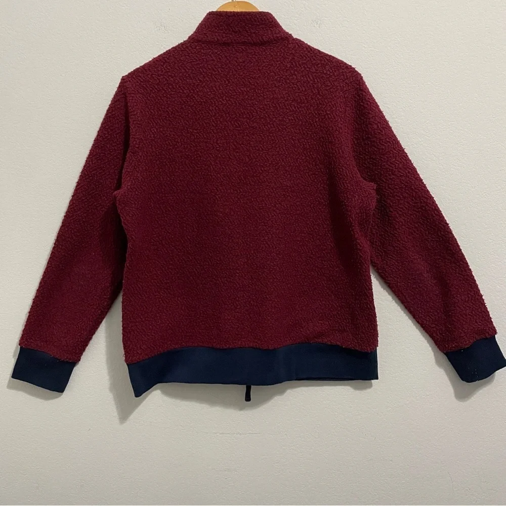 Patagonia Woolyester Fleece Jacket Full Zip Oxide Red Blue Womens Large L - Picture 9 of 16